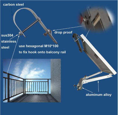 Adjustable Tilt Solar Panel Accessories Mounting Brackets Stainless Steel