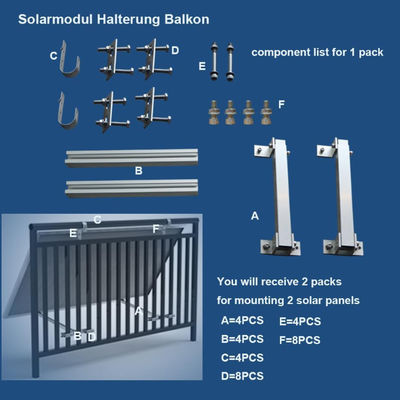 Adjustable Tilt Solar Panel Accessories Mounting Brackets Stainless Steel