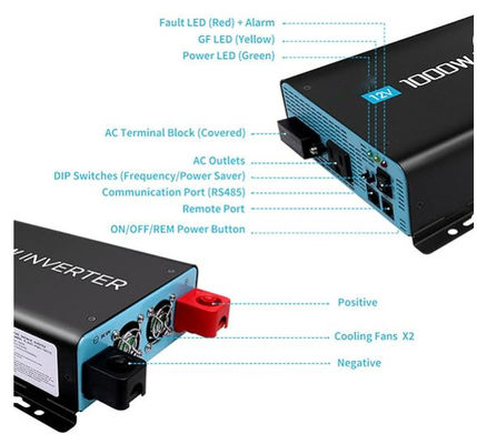FTB1000 	Off Grid Solar Inverter MPPT for Off-Grid Solar System with black
