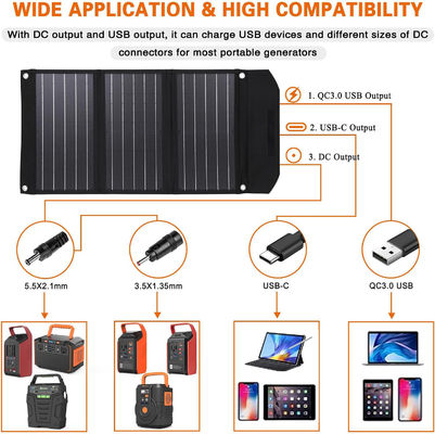 30W Foldable Portable Solar Panel Charger Kit For Outdoor Camping