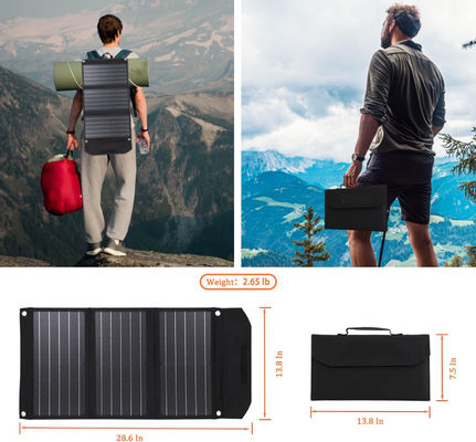 30W Foldable Portable Solar Panel Charger Kit For Outdoor Camping