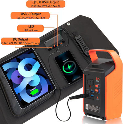30W Foldable Portable Solar Panel Charger Kit For Outdoor Camping