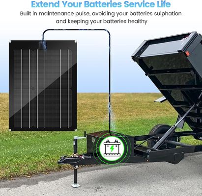 Trickle Solar Car Battery Maintainer Charger For RV 15W 12V
