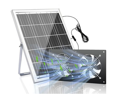 FTB20  Outdoor Solar Panel Kit Powered Exhaust Fan For Chicken Coop IP65 Waterproof