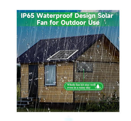 FTB20  Outdoor Solar Panel Kit Powered Exhaust Fan For Chicken Coop IP65 Waterproof