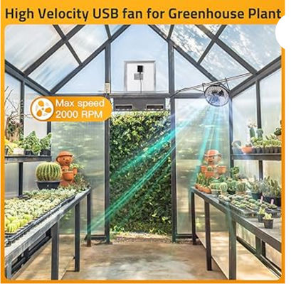 FTB10 Solar Panel Exhaust Fan 6 inch Solar Powered Fan High Air-Flow 2000RPM 36dB