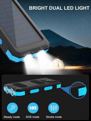 38800mAh Solar Power Usb Power Bank Waterproof For Outdoor Camping