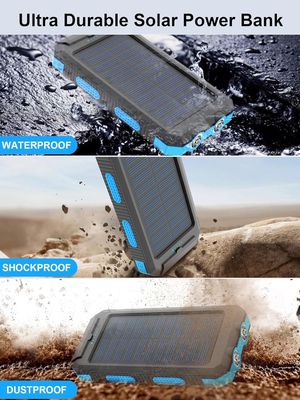 38800mAh Solar Power Usb Power Bank Waterproof For Outdoor Camping