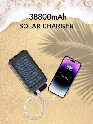 38800mAh Solar Power Usb Power Bank Waterproof For Outdoor Camping
