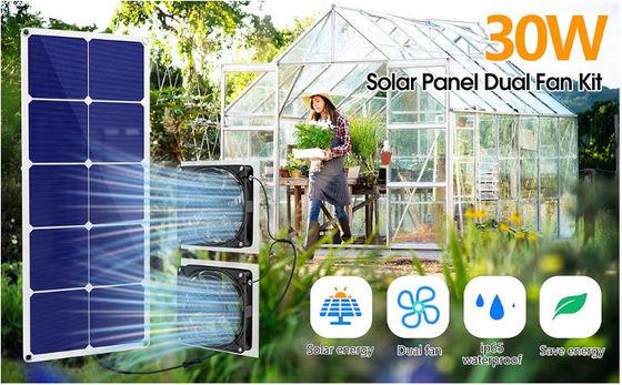 FTBM30 Solar Panel Fan Kit,30W,Solar Powered ,Potable Weatherproof IP65