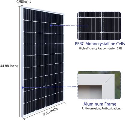 12V 24V Mono PV Rigid Solar Panel Module 300W 150W Power