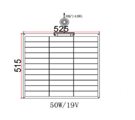 FT50W Flexible Solar Panel 50W 12V Monocrystalline with ETFE surface for outdoor