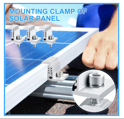 AIVWUMOT Adjustable Solar End Clamp T Shaped Panel Mount